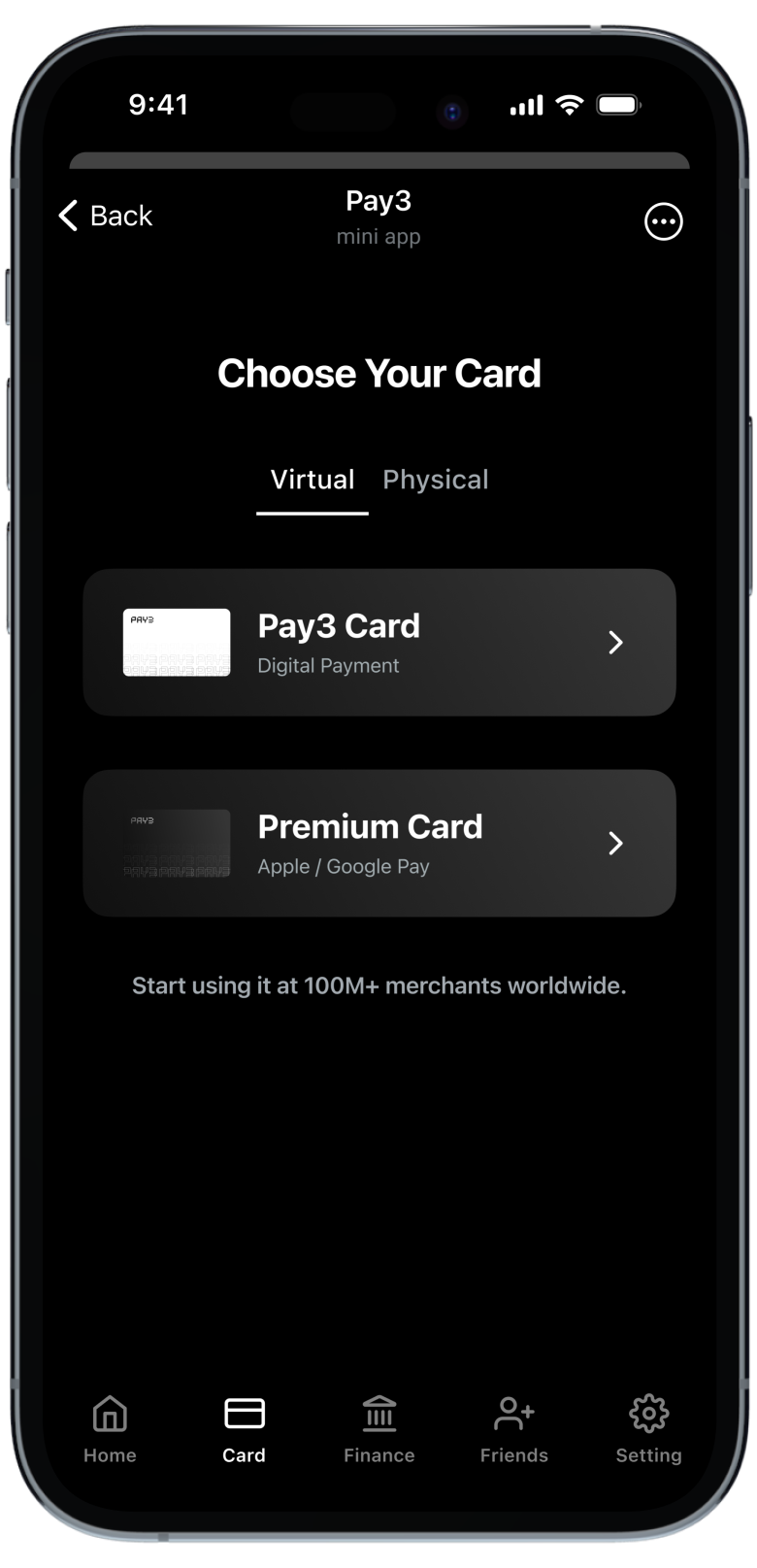 Multiple cards feature